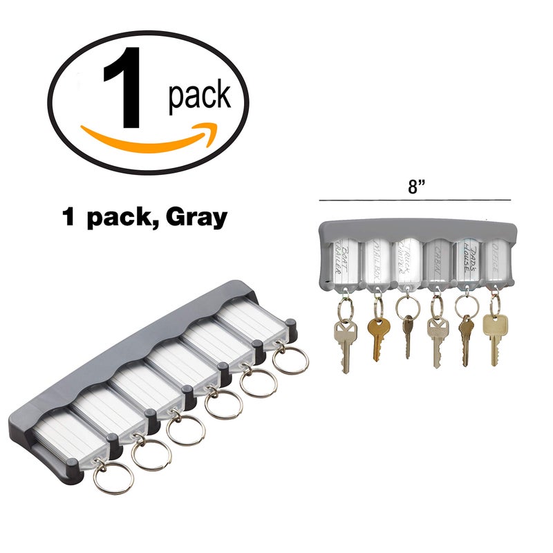 Lucky Line Key Tag Rack, Pack of 6, Clear (60562) - Image 3